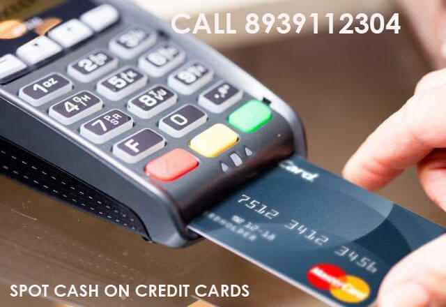 Spot cash against credit card chennai